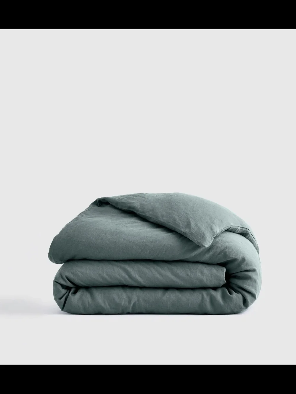 Quince European Linen Duvet Cover In Ocean, Sz Twin MSRP $134, New